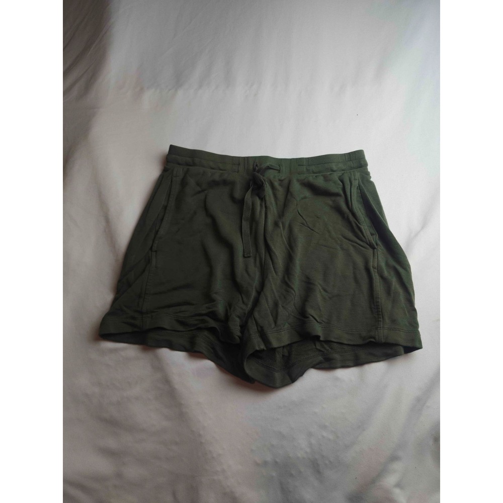 Lou & Grey Sweat Shorts Womens Small Green Athleisure Loungewear Summer Pull On